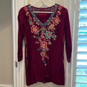 Johnny Was long tunic small